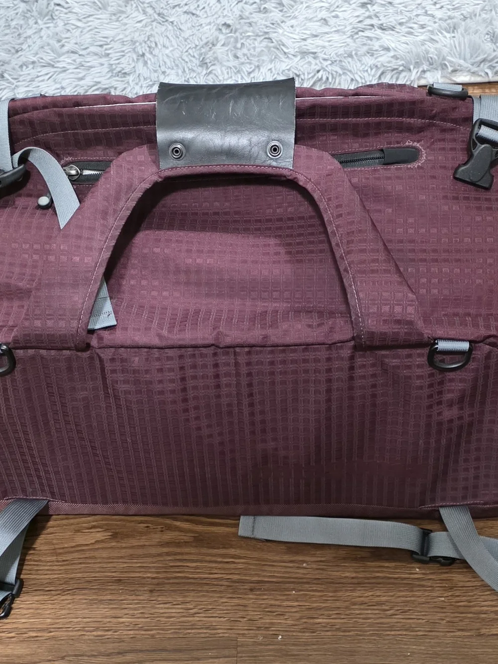 Vintage 2007 Patagonia Black Hole Duffel 90L - Plum Grid (Excellent Condition)
